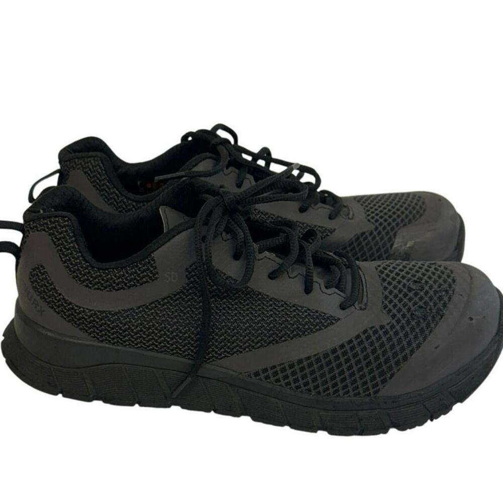 Steel Tow Work shoes Womens size 8 M black